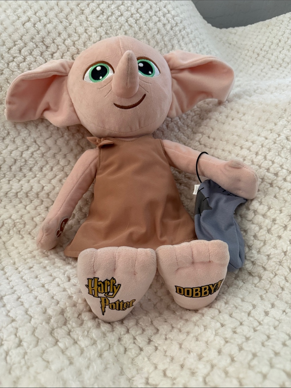 Dobby Elf Doll Build A Bear Embroidered Harry Potter Sock Accessory No Sound